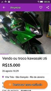Vendo ou Troco Kawasaki Ninja Zx6 600