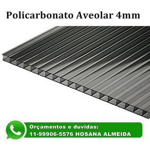 Chapa de Policarbonato Alveolar 2,10 X 6,00 Mts 4mm