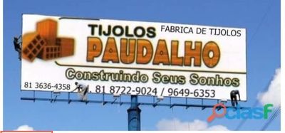 Promoção de Tijolos de 8 Furos para o Janga Paulista PE