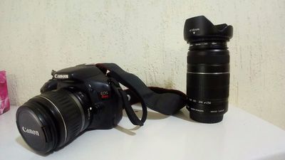 Canon T2i + Lente 18 55 + Lente 55 250 com Parasol e Filtro Uv + Bolsa de Mão