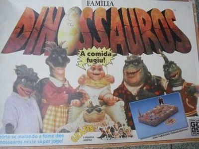 Jogo Tabuleiro Família Dinossauros Grow a Comida Fugiu Completo Mbq