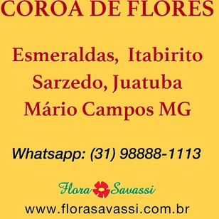 Coroa de Flores Mario Campos MG Floricultura Coroa em Mario Campos MG