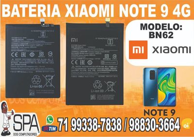 Bateria Bn62 Compatível com Xiaomi Redmi Note 9 4g em Salvador BA