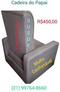 Vendo Cadeira do Papai Suede Seminova - R$450,00