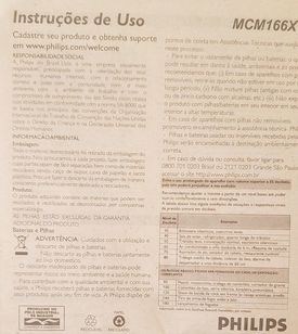 Manual de Instruções Microsistem Phillips Mcm 166x