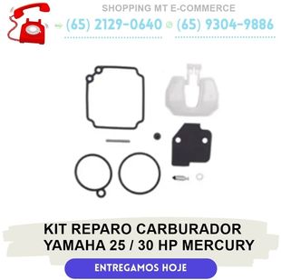 Kit Reparo Carburador Yamaha 25 / 30 Hp Mercury 15 / 18 Hp