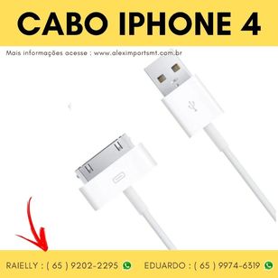Cabo de Dados Usb Apple Iphone 3g 3gs 4g 4s Ipad Ipod Cabo Celular