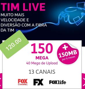 Internet + Fixo + TV - Tim Live