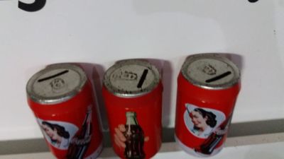 Trio Latas Cofres Coca Cola