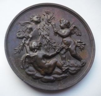 Impressionante Medalha Histórica 1860-61 Anjos / Pieneman