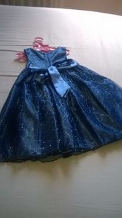 Vestido Infantil Azul de Festa