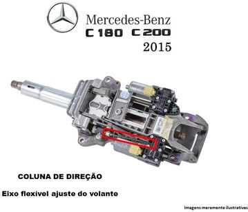 Eixo Flexível Ajuste Coluna Direção Elétrica Mercedes C200 2015
