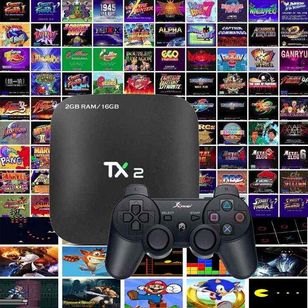 TV Box Tx2 2gb/16gb + Controle PS3 + 4000 Jogos + Canais/filmes