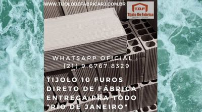 Tijolo Direto de Fábrica Whatsapp: (21) 9.6767.8329 Rio Bonito- RJ