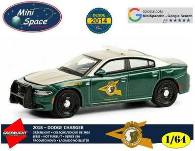 Greenlight 2018 Dodge Charger Polícia New Hampshire 1/64