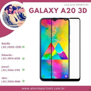 Película de Vidro para Samsung Galaxy A20 3d