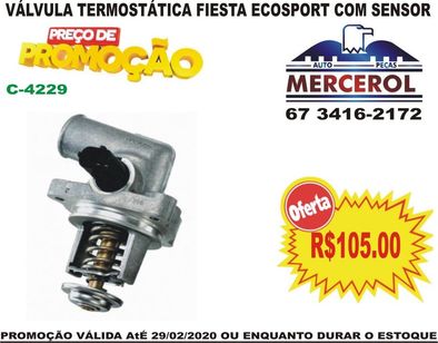 Valvula Termostatica Fiesta 2005>2012 Ecosport 2005>2013 Focus 2007>