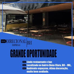 Vendo Lindo Restaurante e Bar no Bairro Dona Clara, Belo Horizonte, MG