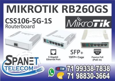 Mikrotik Routerboard Rb 260gs (css106-5g-1s) 5p Giga+sfp