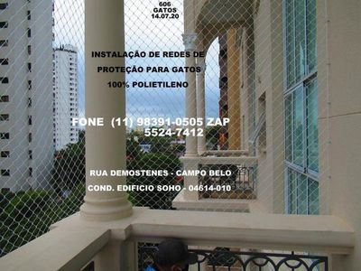 Redes de Proteção no Campo Belo,rua Volta Redonda