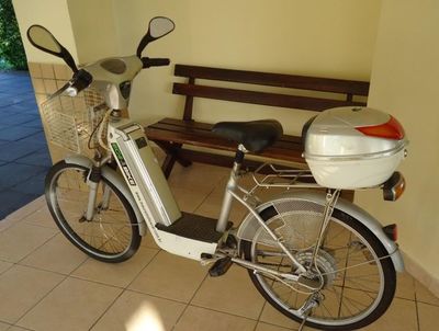 Bicicleta Elétrica Eco Bike 250w Cor Prata, Semi Nova