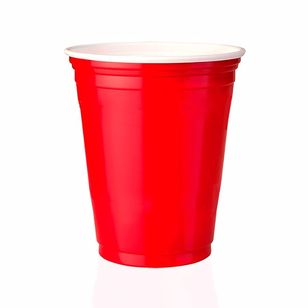 Red Cup Party Copo Americano Branco e Vermelho 400ml 25 Un