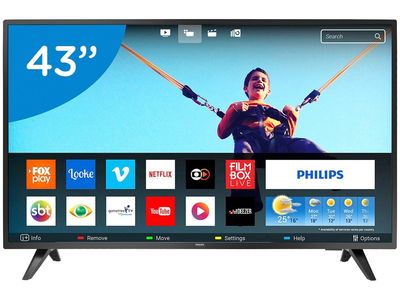 Smart TV Led 43” Philips Full Hd 43pfg5813/78 - Conversor Digital Wi-f