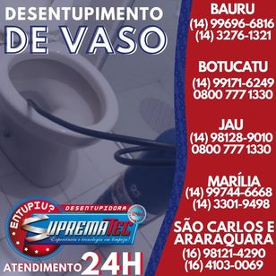 Desentupidora de Vaso Sanitário em Botucatu