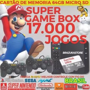Super Game Retrô com 17.000 Jogos Clássicos - 64gb