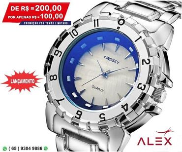 Relógio Prata Executivo Inox Luxor Duo Masculino