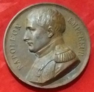 Napoleão / Napoleon Medalha de Bronze 1821 Santa Helena.memorial 1840