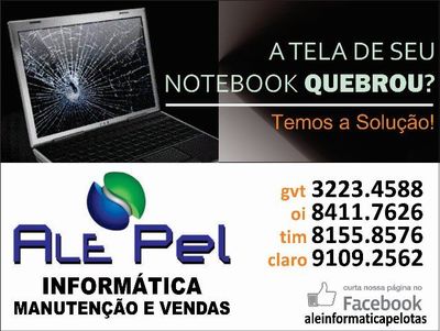 Manutenção e Troca de Tela Defeituosa de Notebook em Pelotas