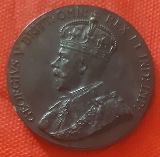 1924 Medalha Império Britânico Expo Londres George V Leão de Wembley
