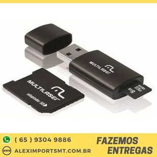 Cartão de Memória Multilaser 8gb Micro Sd+usb Adaptador