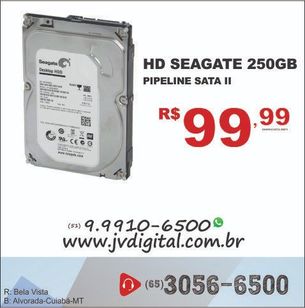 Hd Seagate 250gb Novo R 99,99