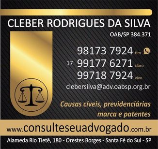 Dr Cleber Advogado em Santa Fé do Sul SP