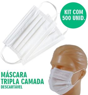 Máscaras Descartáveis - 500 Unidades