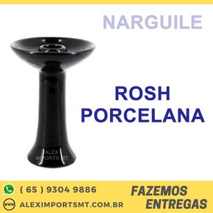 Rosh Preto Cerâmica Porcelana Roshe Pretu Roche para Narga