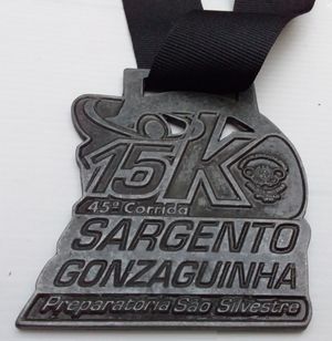 Medalha Corrida 15k Sargento Gonzaguinha Esporte Pm São Silvestre 82mm