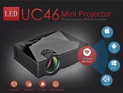 Mini Projetor Led 130 Wifi Uc46