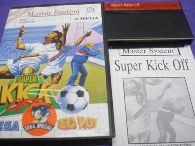 1991 Futebol Game Super Kick Off Jogo Master System com Manual e Caixa
