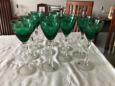 Taças de Crystal Verdes Hering