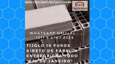 Tijolo Direto de Fábrica Whatsapp: (21) 9.6767.8329 Rio Bonito- RJ