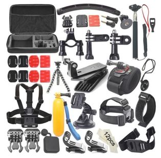Kit de Acessórios para Câmera de Ação 48 Peças / Waterproof