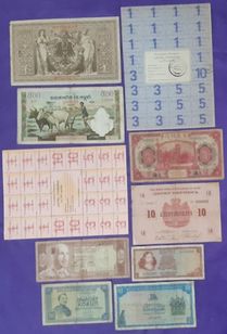 10 Cédulas Estrangeiras Mundial Dolar Rhodesia Rodésia AL Montenegro
