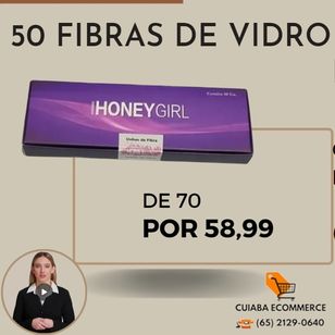 50 Fibras Unha de Fibra de Vidro Honey Girl