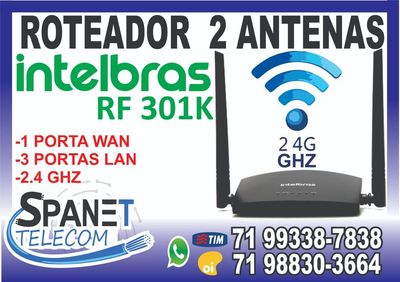 Roteador Intelbras Rf 301k Wifi Wireless 2.4 Ghz (2 Antenas) em Salva