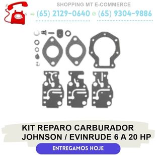 Kit Reparo Carburador Johnson / Evinrude 6 a 20 Hp