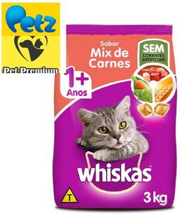 Ração Whiskas Mix de Carnes para Gatos Adultos