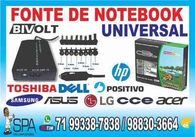 Carregador Universal Notebook em Salvador BA